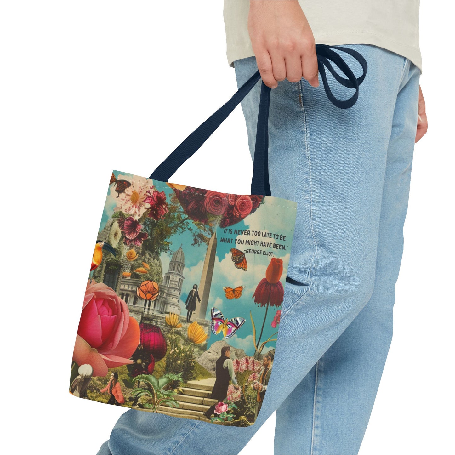 George Eliot Quote Tote Bag – “It is never too late to be what you might have been.”