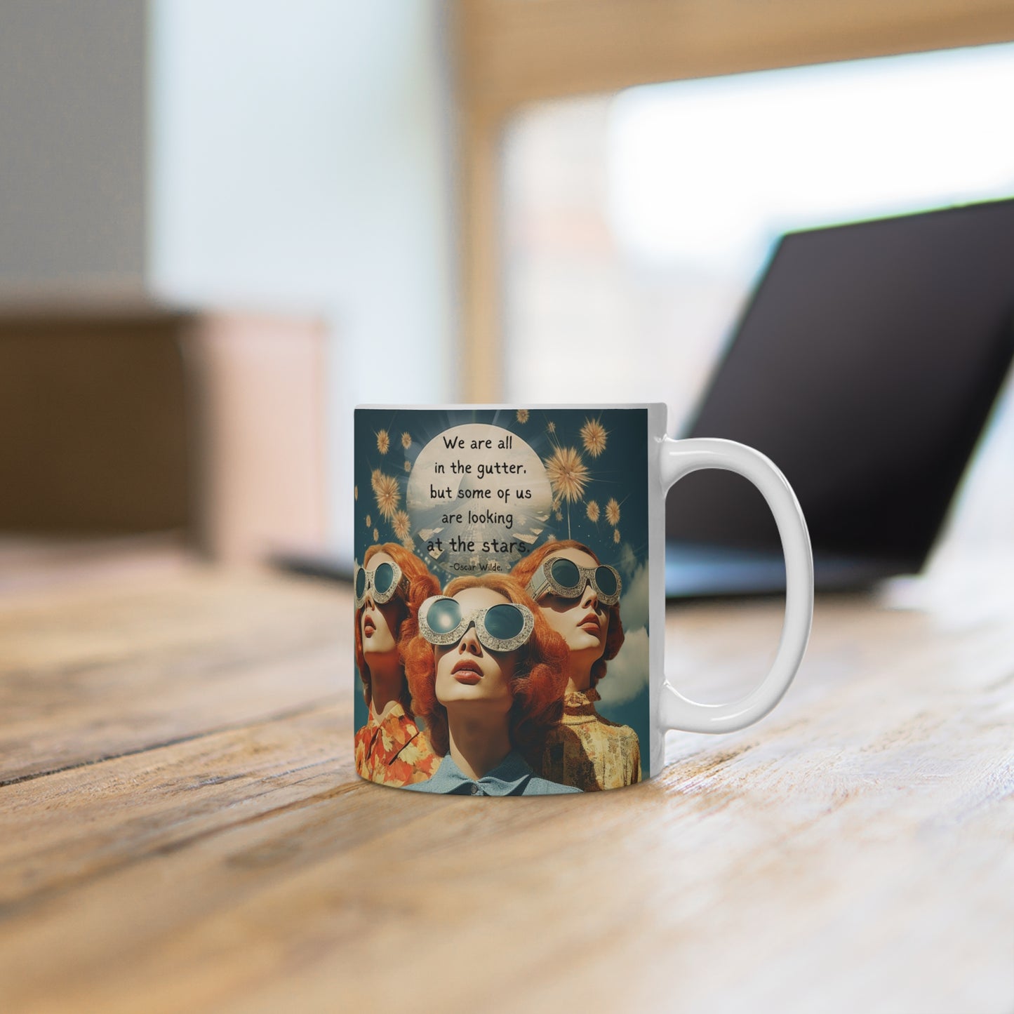 “We Are All in the Gutter” – Oscar Wilde Quote Mug | Literary Home Décor for Dreamers