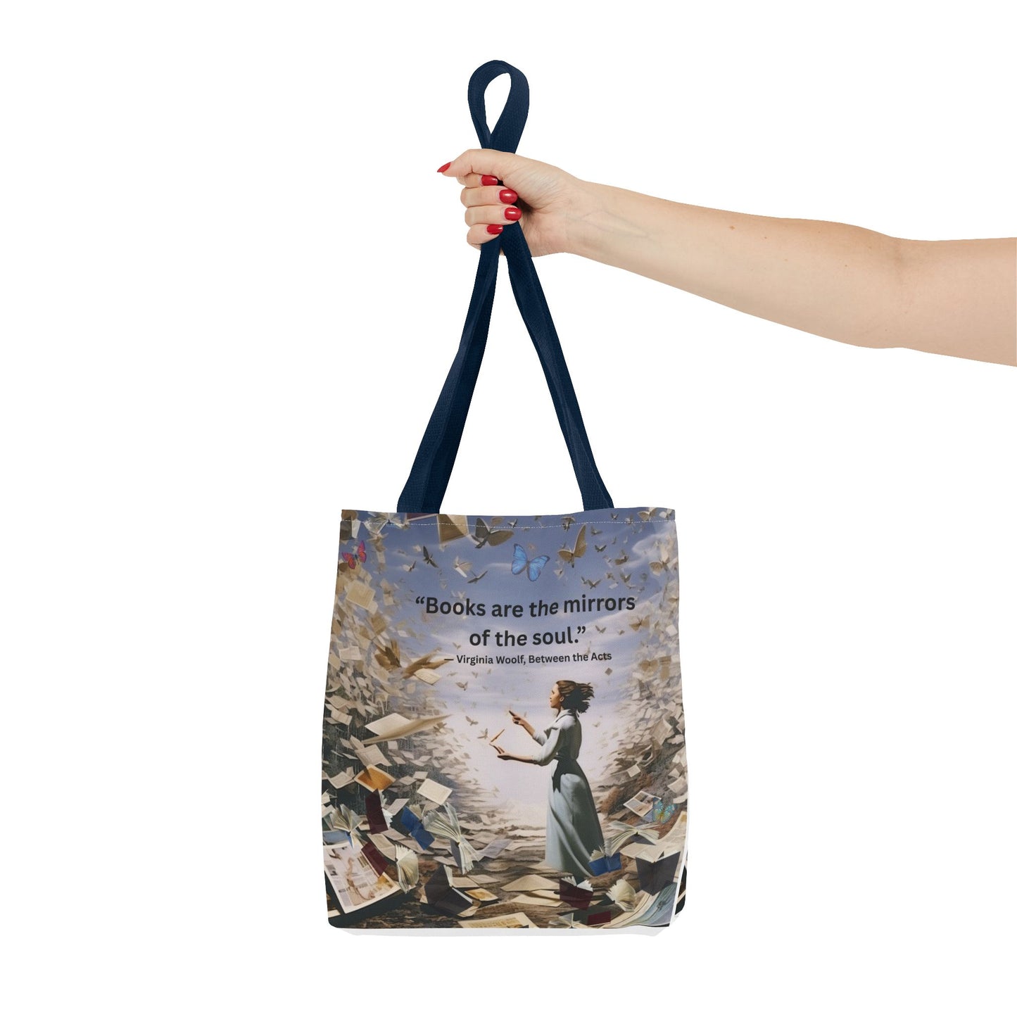 Virginia Woolf Quote Tote Bag – “Books are the mirrors of the soul.”