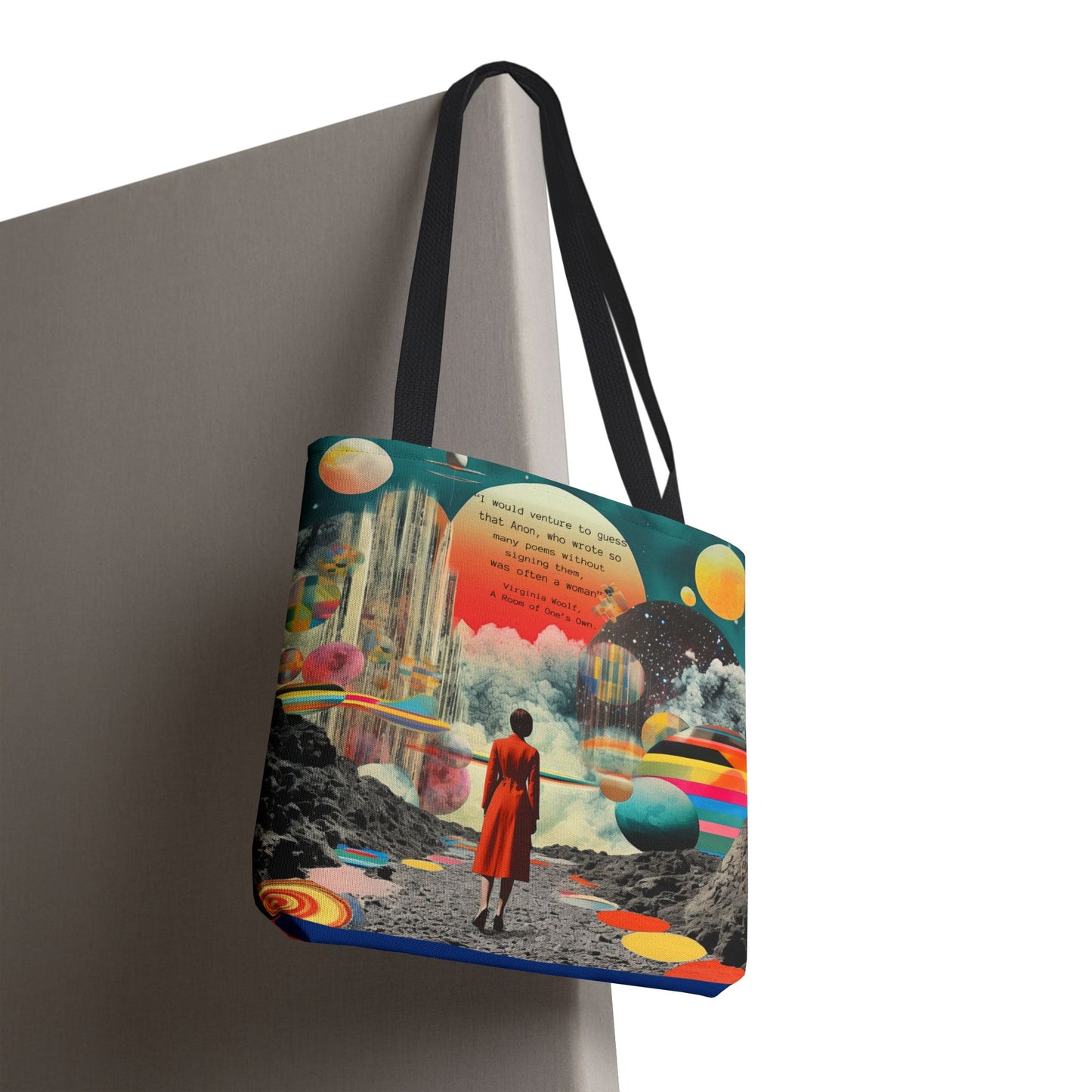 Virginia Woolf “Anonymous Was a Woman” Classic Literature Quote Tote Bag