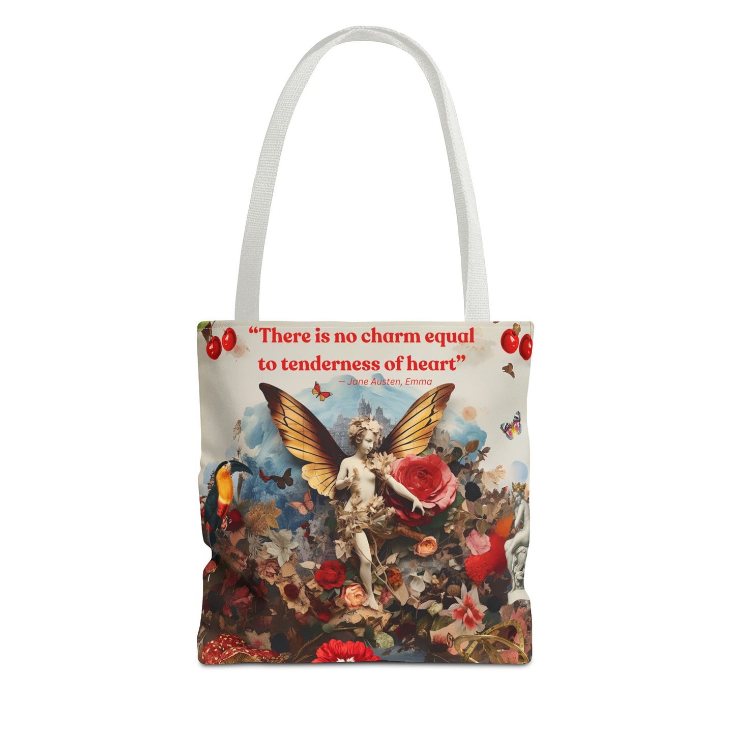 Jane Austen Quote Tote Bag – “There is no charm equal to tenderness of heart.”