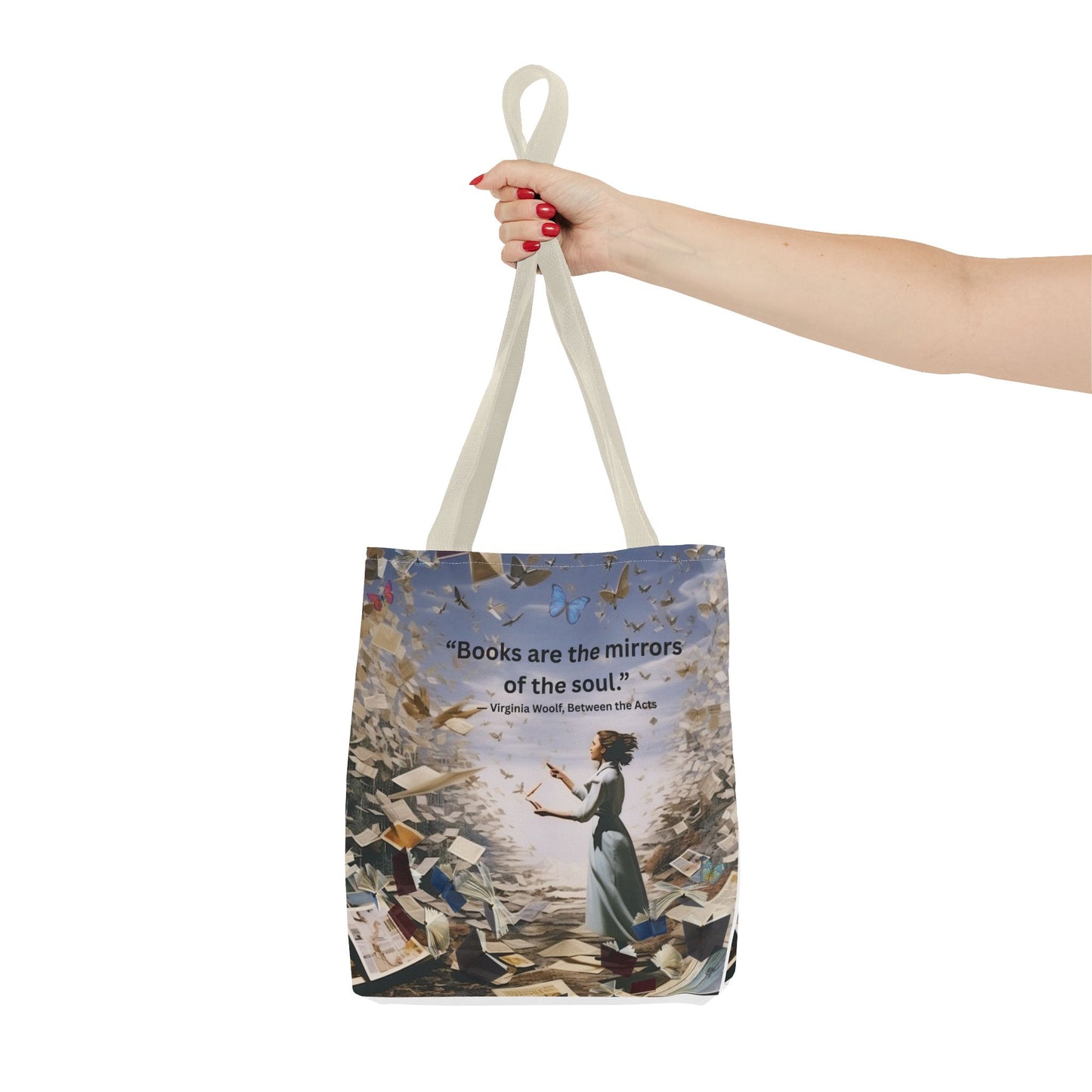 Virginia Woolf Quote Tote Bag – “Books are the mirrors of the soul.”