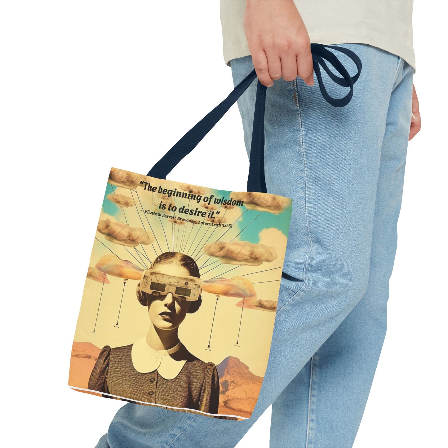 Inspirational Quote Tote Bag – "The Beginning of Wisdom"