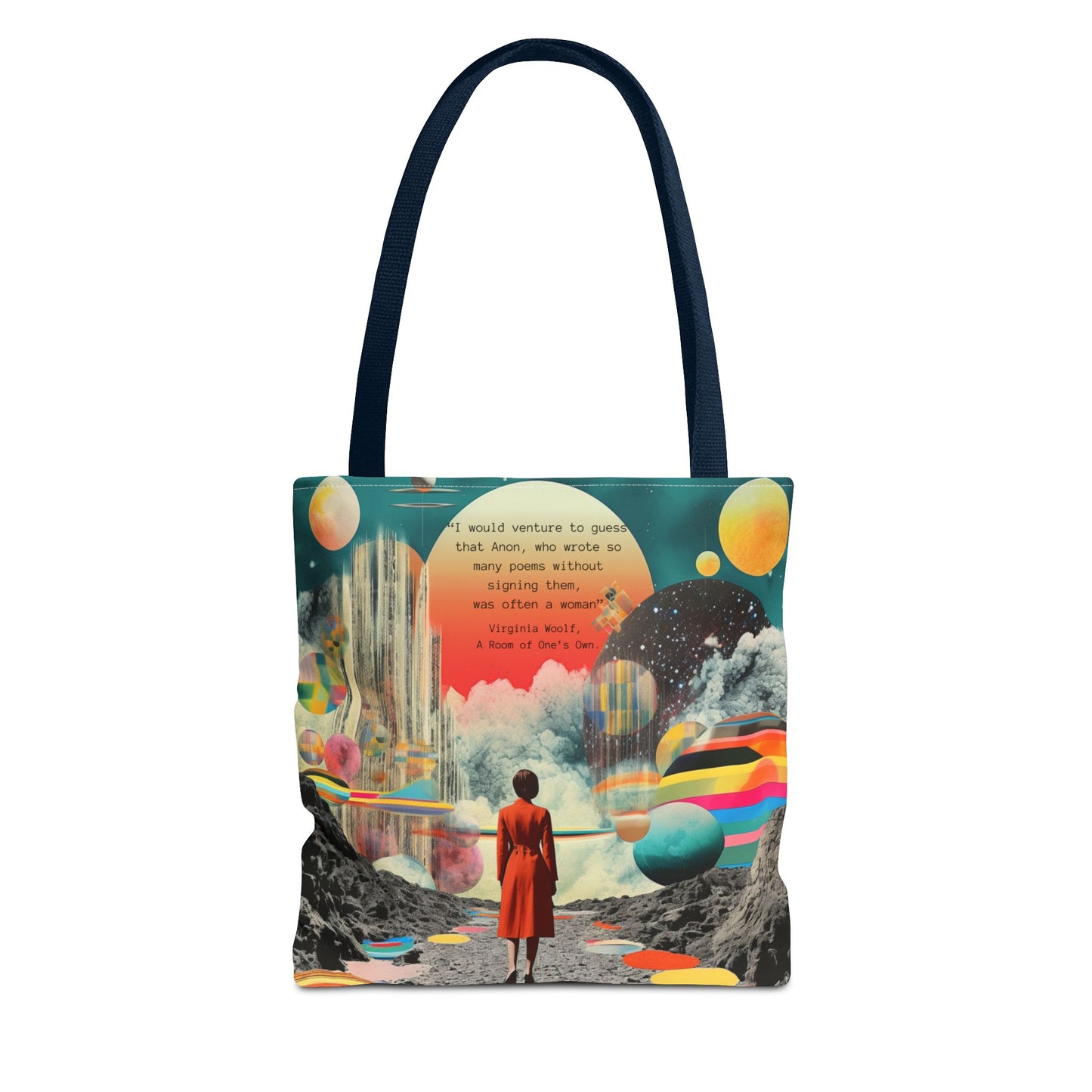 Virginia Woolf “Anonymous Was a Woman” Classic Literature Quote Tote Bag