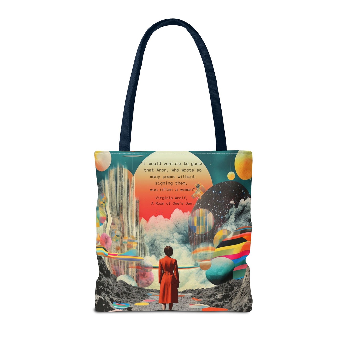 Virginia Woolf “Anonymous Was a Woman” Classic Literature Quote Tote Bag