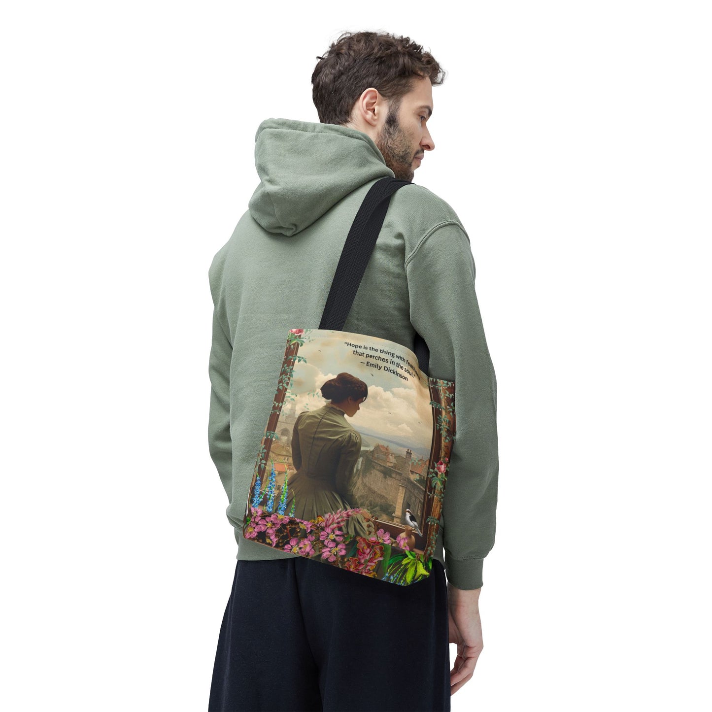 Emily Dickinson Quote Tote Bag – “Hope is the thing with feathers.”