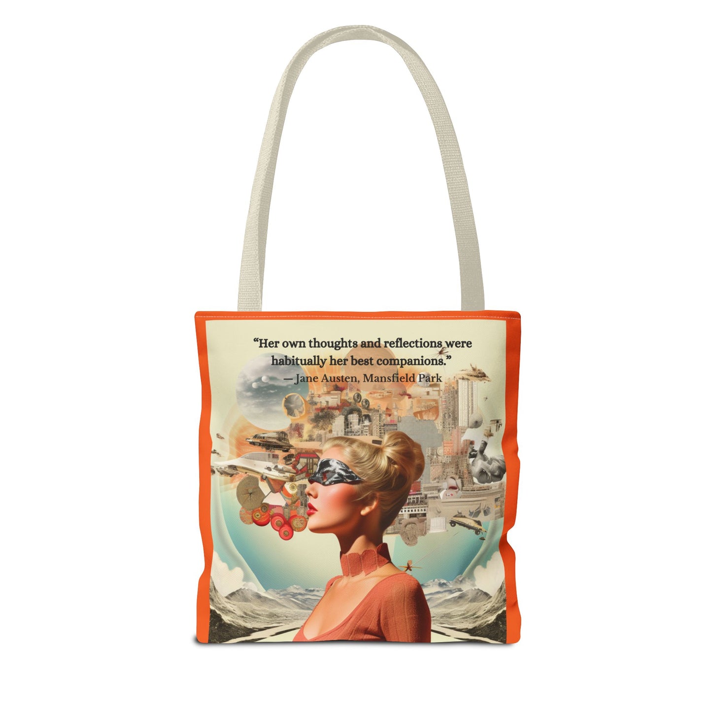 “Her Own Thoughts Were Her Best Companions” – Jane Austen Quote Tote Bag | Literary Gift for Readers & Writers