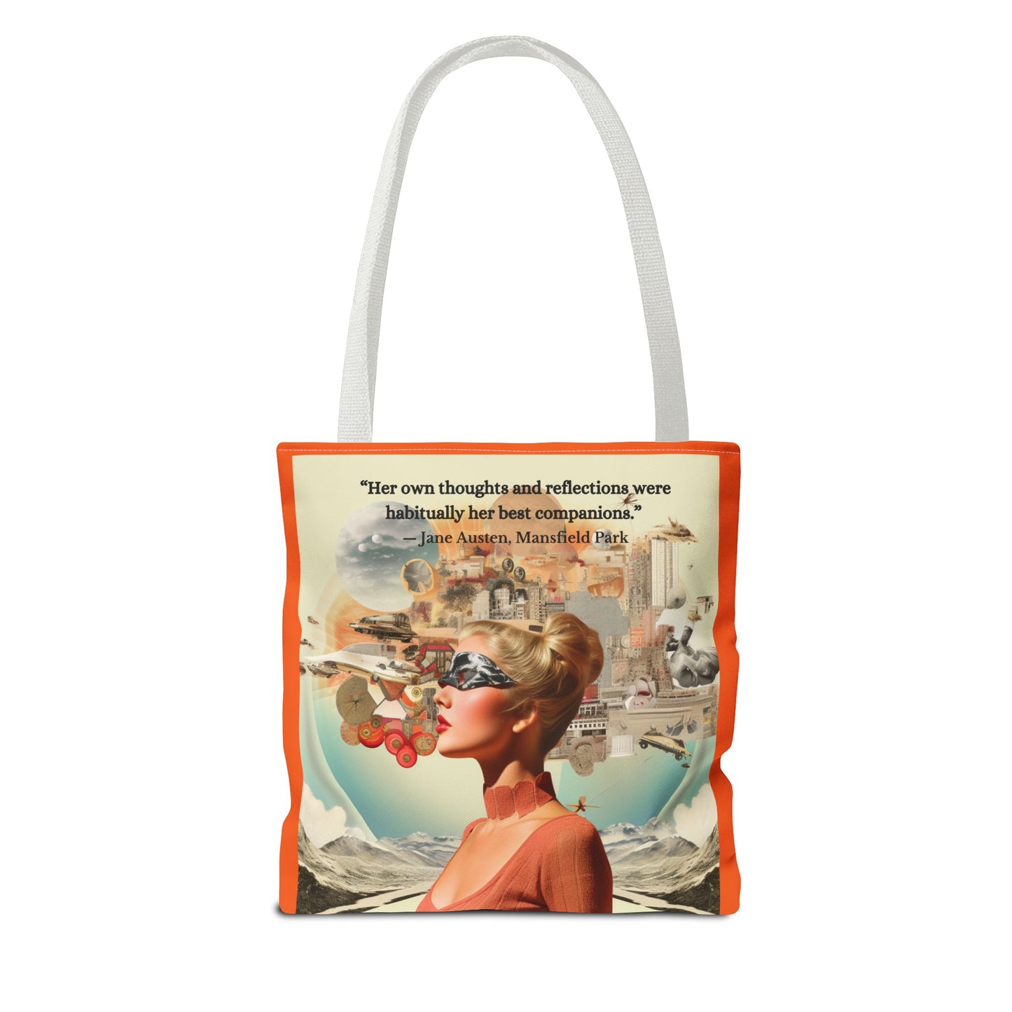 “Her Own Thoughts Were Her Best Companions” – Jane Austen Quote Tote Bag | Literary Gift for Readers & Writers
