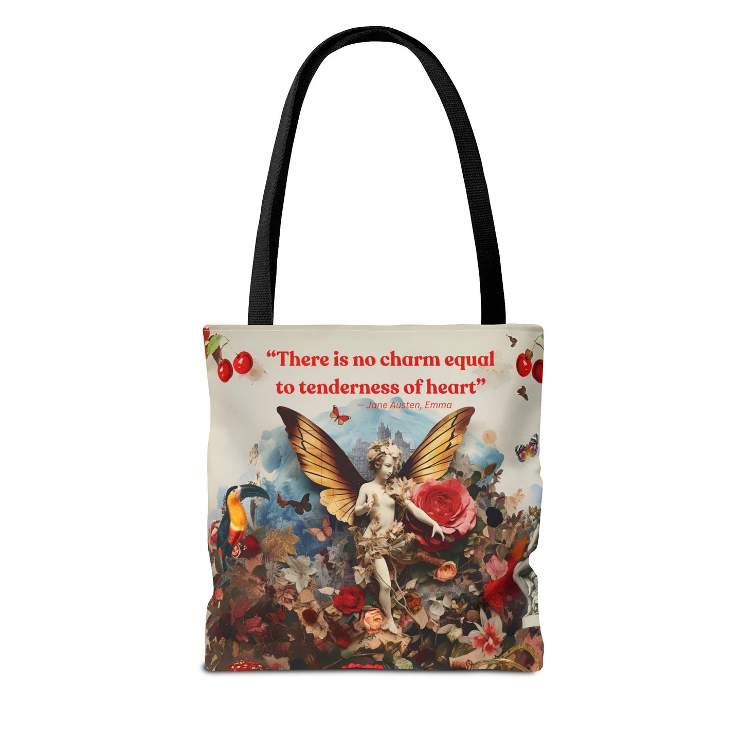 Jane Austen Quote Tote Bag – “There is no charm equal to tenderness of heart.”