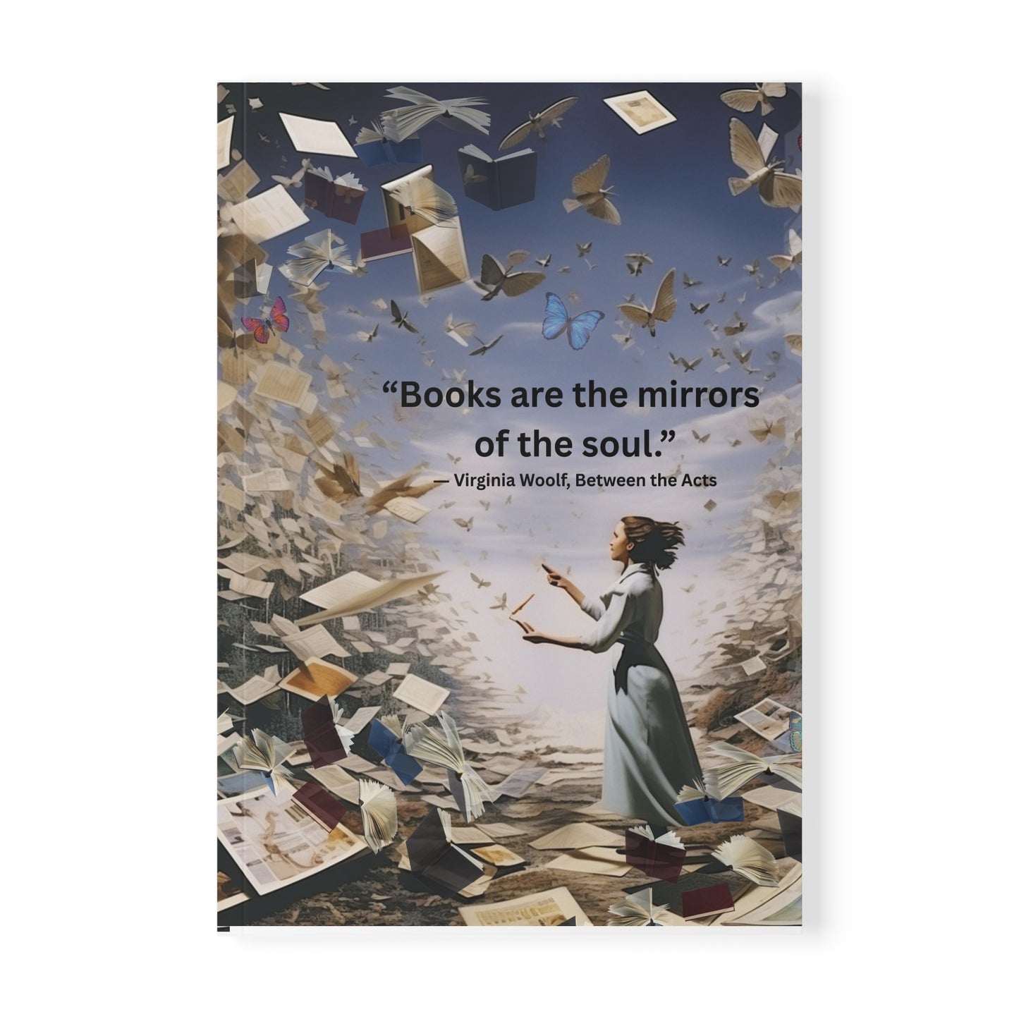 Inspirational A5 Softcover Notebook - "Books are the Mirrors of the Soul"