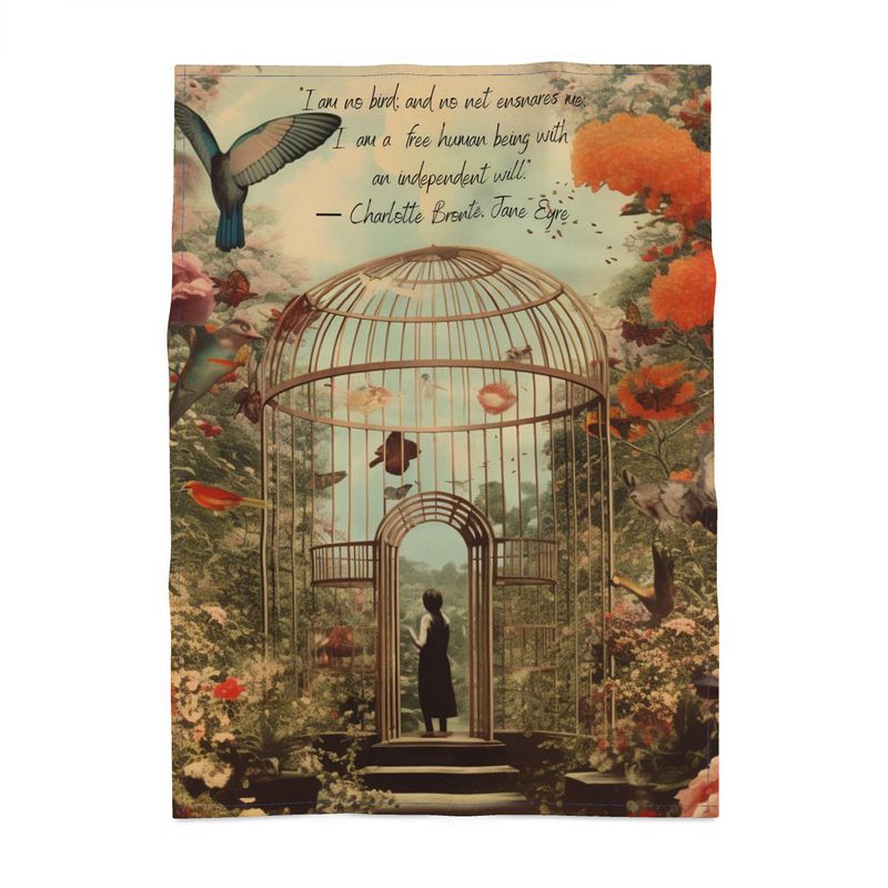 Charlotte Brontë, I Am No Bird, tea Tea Towel