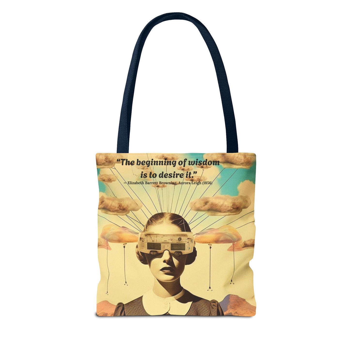 Inspirational Quote Tote Bag – "The Beginning of Wisdom"