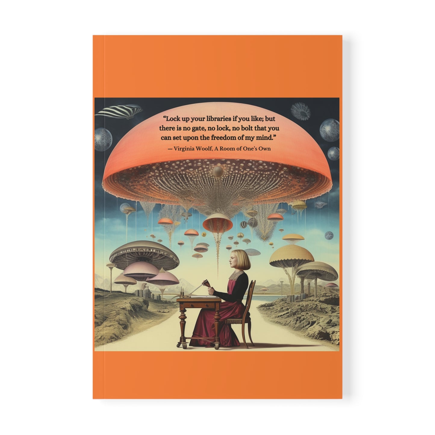 A5 Notebook Virginia Woolf Quote