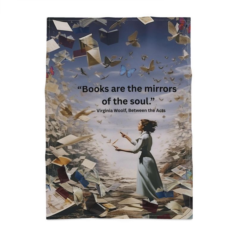 Virginia Woolf — “Books Are the Mirrors of the Soul” Tea Towel