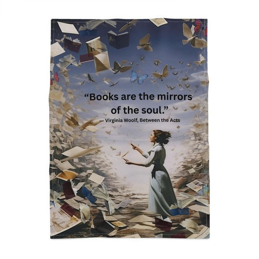 Virginia Woolf — “Books Are the Mirrors of the Soul” Tea Towel