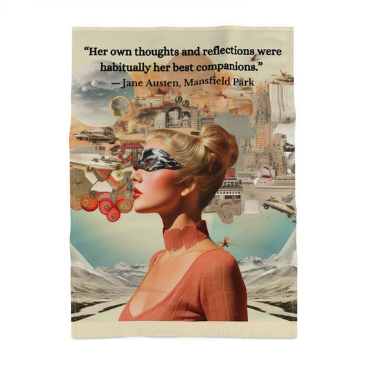 Jane Austen — “Her Own Thoughts Were Her Best Companions” Tea Towel