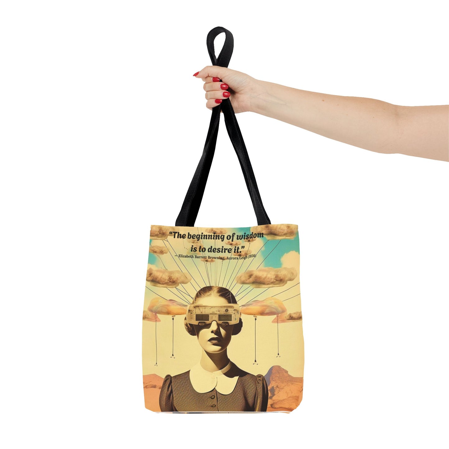 Inspirational Quote Tote Bag – "The Beginning of Wisdom"