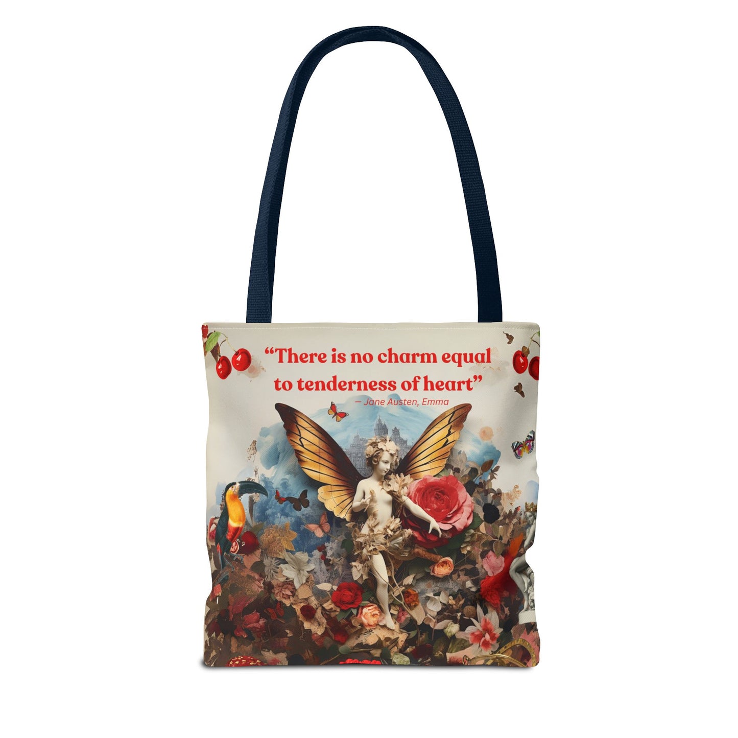 Jane Austen Quote Tote Bag – “There is no charm equal to tenderness of heart.”