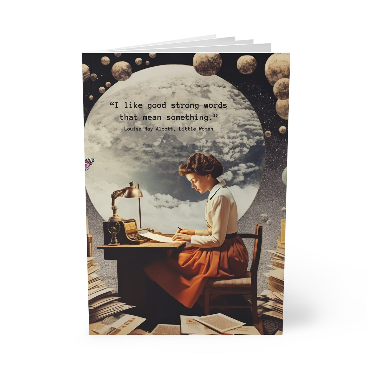 Notebook – “I like good strong words that mean something.” | Louisa May Alcott Quote Journal