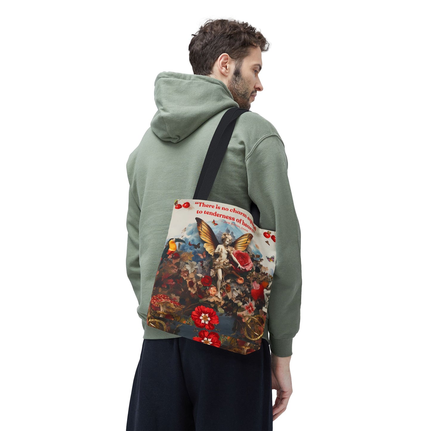 Jane Austen Quote Tote Bag – “There is no charm equal to tenderness of heart.”