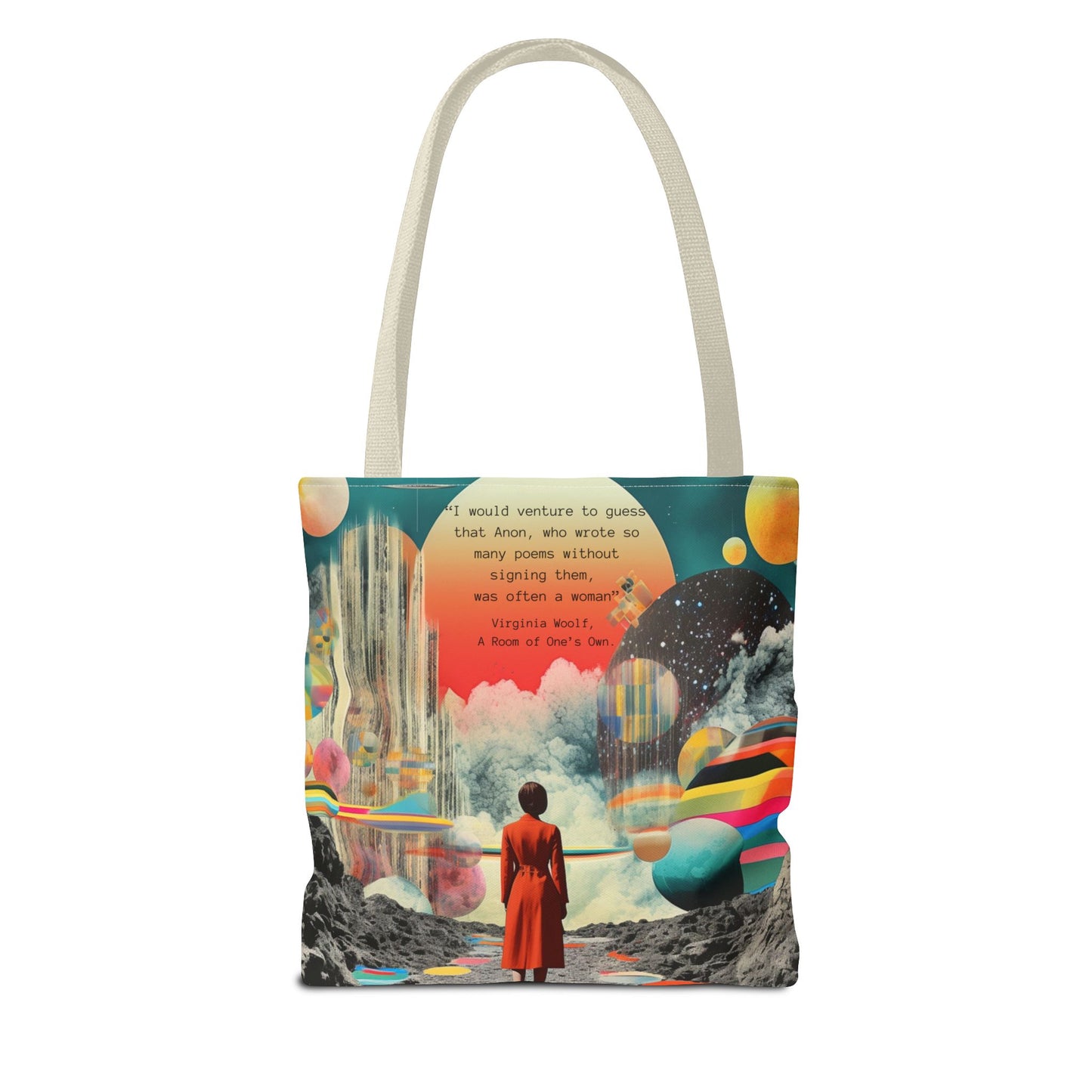 Virginia Woolf “Anonymous Was a Woman” Classic Literature Quote Tote Bag