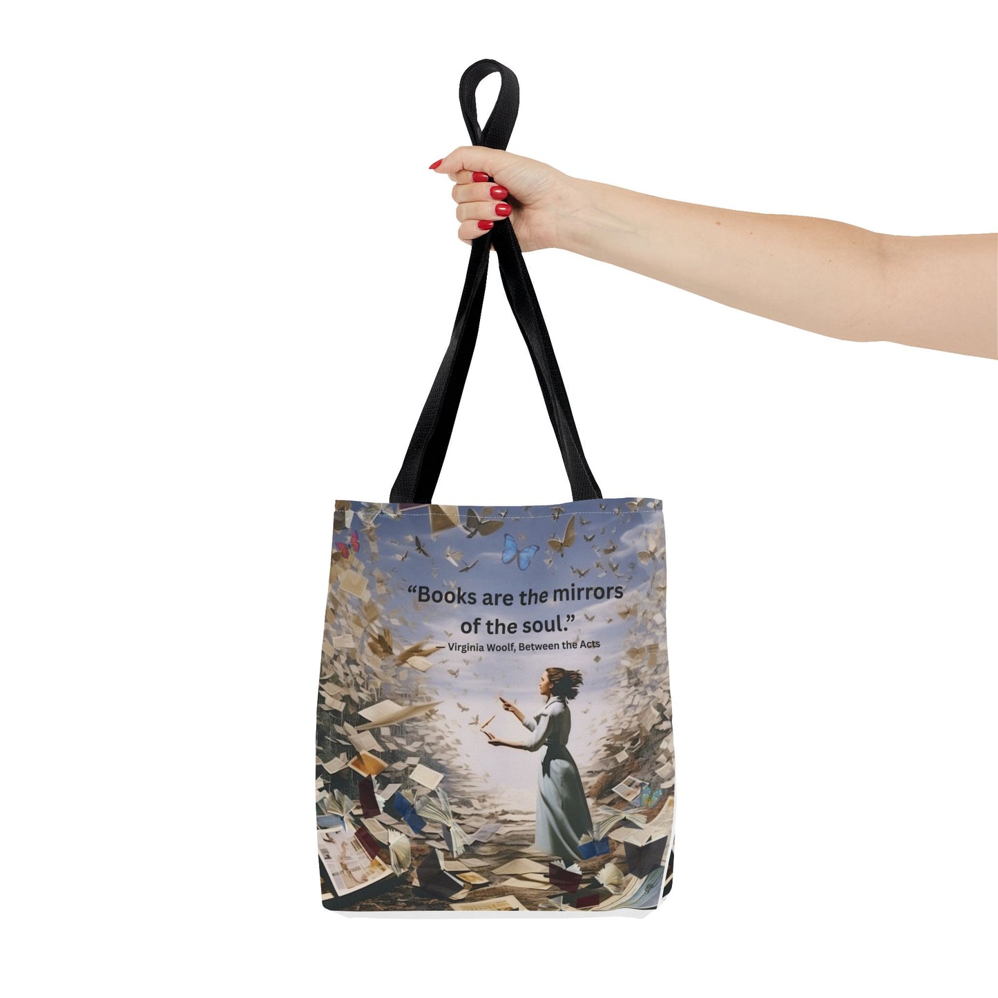 Virginia Woolf Quote Tote Bag – “Books are the mirrors of the soul.”