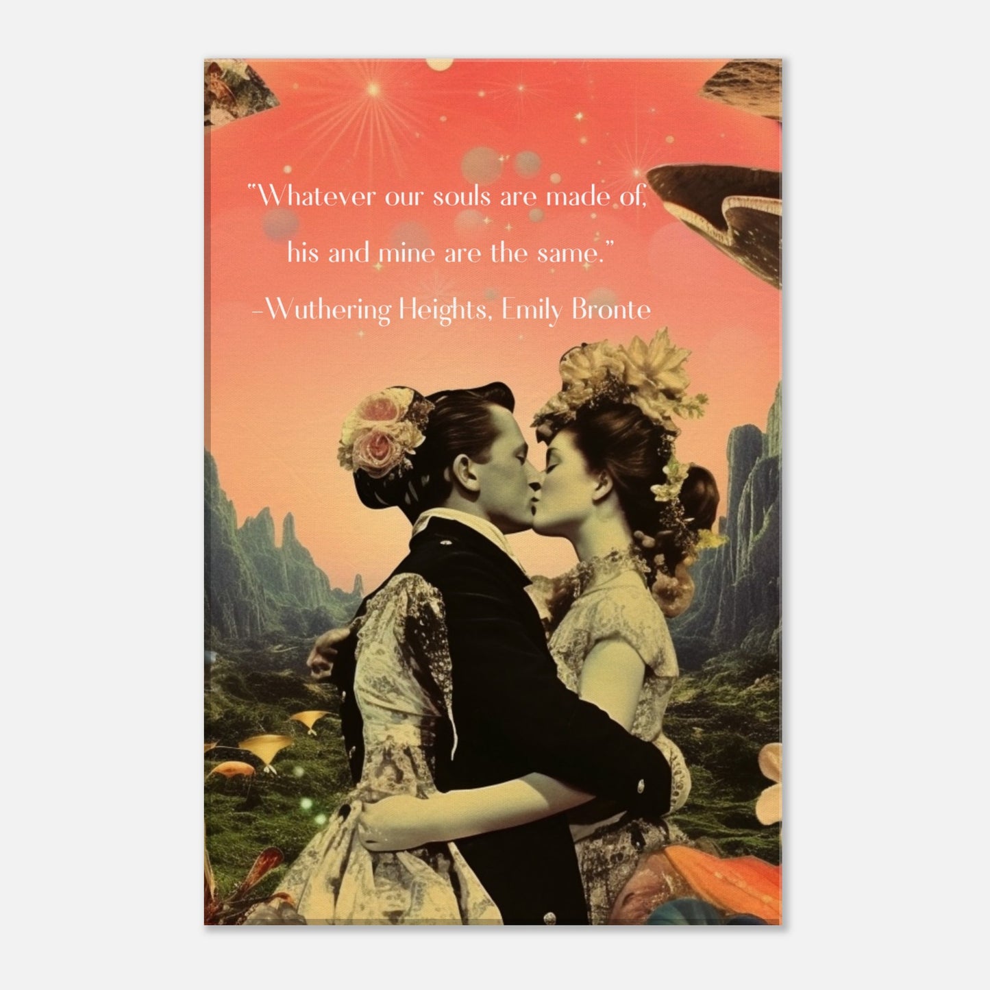 'Whatever our souls' from Wuthering Heights by Emily Bronte, Quote Canvas Art Print