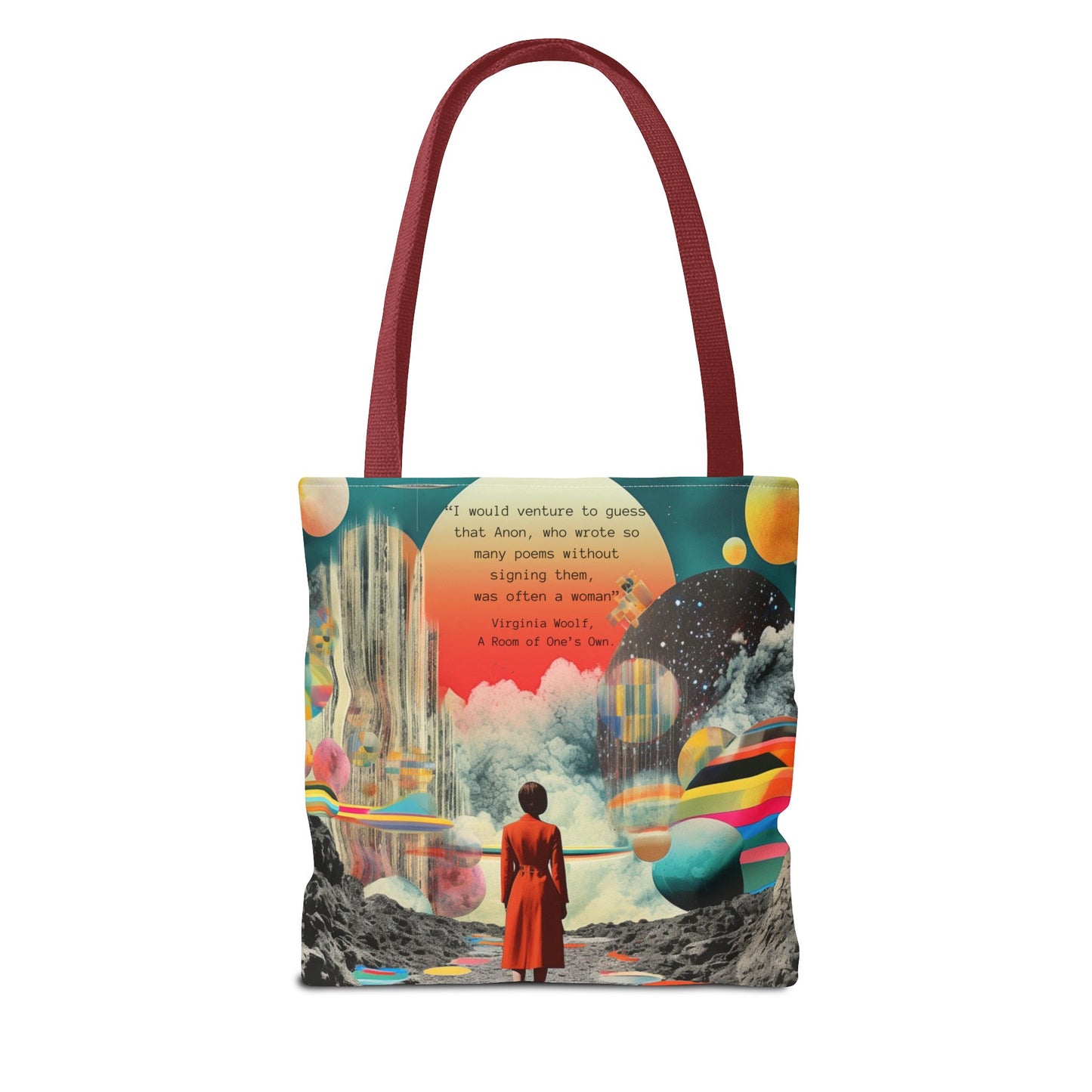 Virginia Woolf “Anonymous Was a Woman” Classic Literature Quote Tote Bag