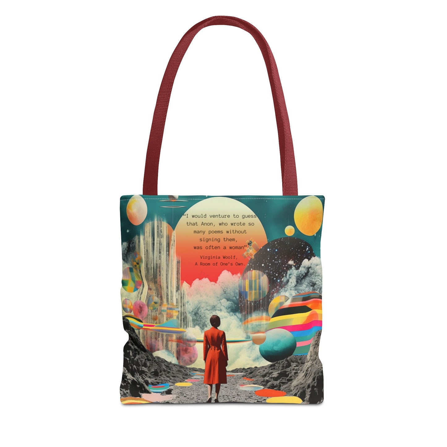 Virginia Woolf “Anonymous Was a Woman” Classic Literature Quote Tote Bag