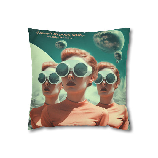“I Dwell in Possibility” – Emily Dickinson Quote Cushion | Literary Home Décor for Dreamers & Writers