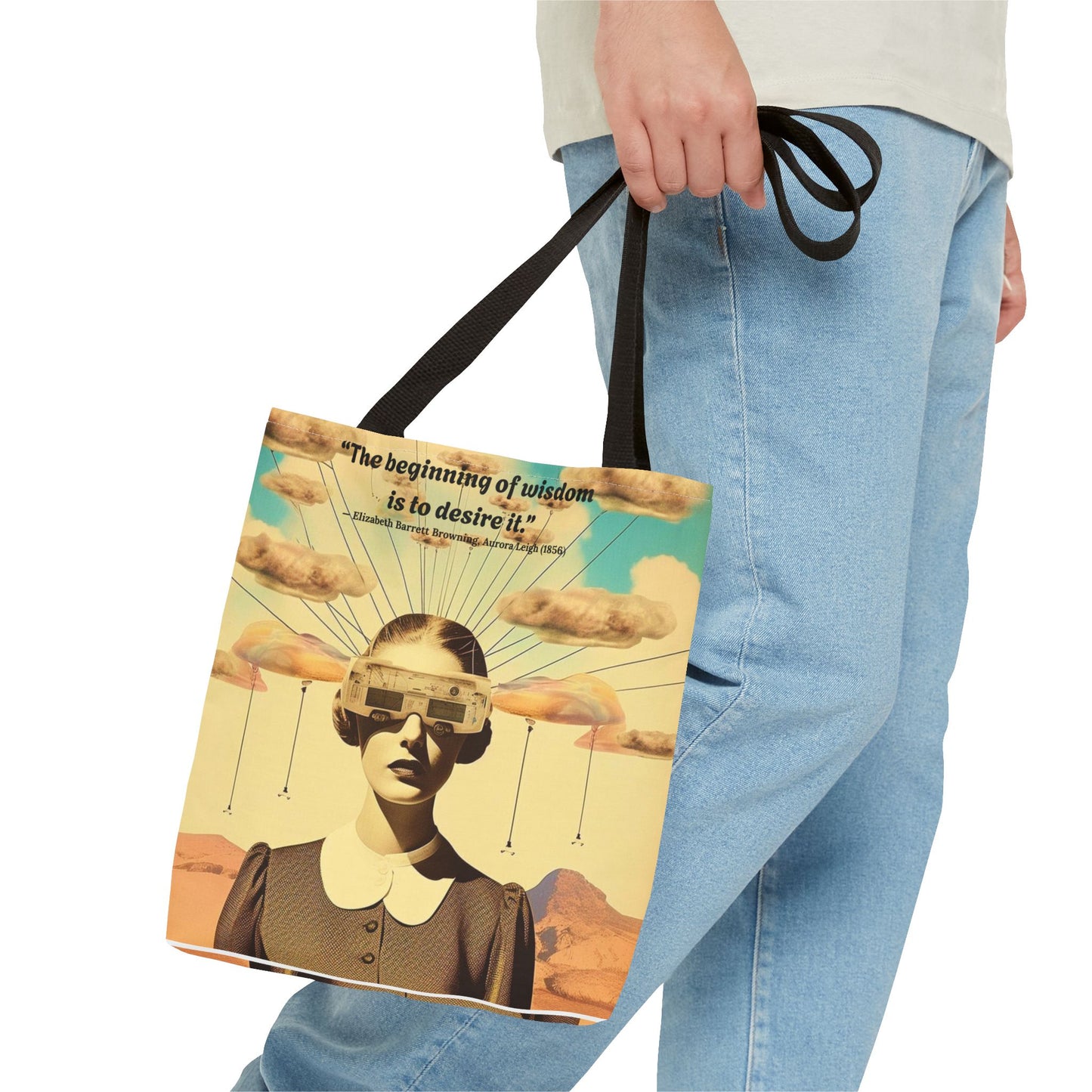 Inspirational Quote Tote Bag – "The Beginning of Wisdom"