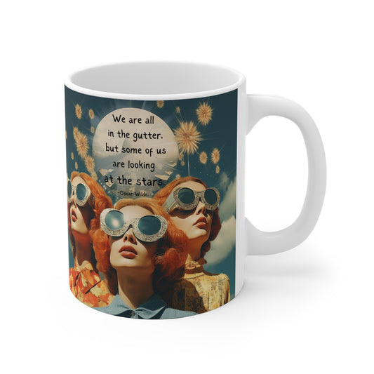 “We Are All in the Gutter” – Oscar Wilde Quote Mug | Literary Home Décor for Dreamers