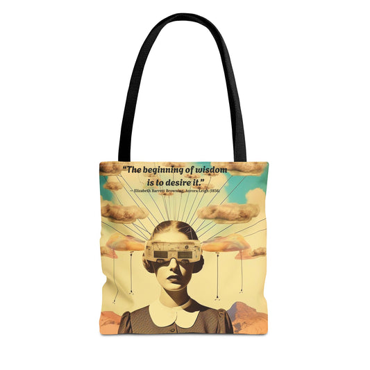 Inspirational Quote Tote Bag – "The Beginning of Wisdom"