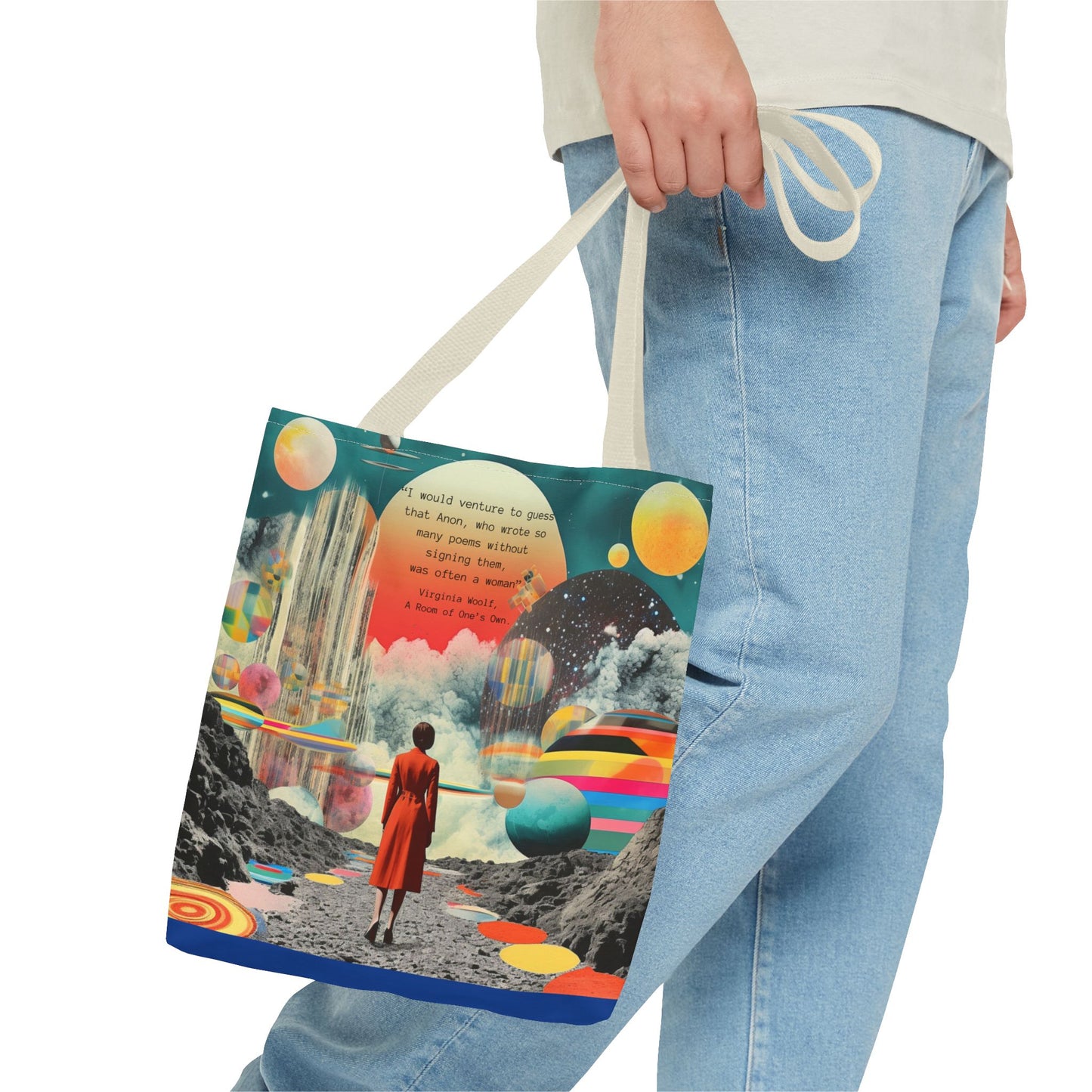 Virginia Woolf “Anonymous Was a Woman” Classic Literature Quote Tote Bag