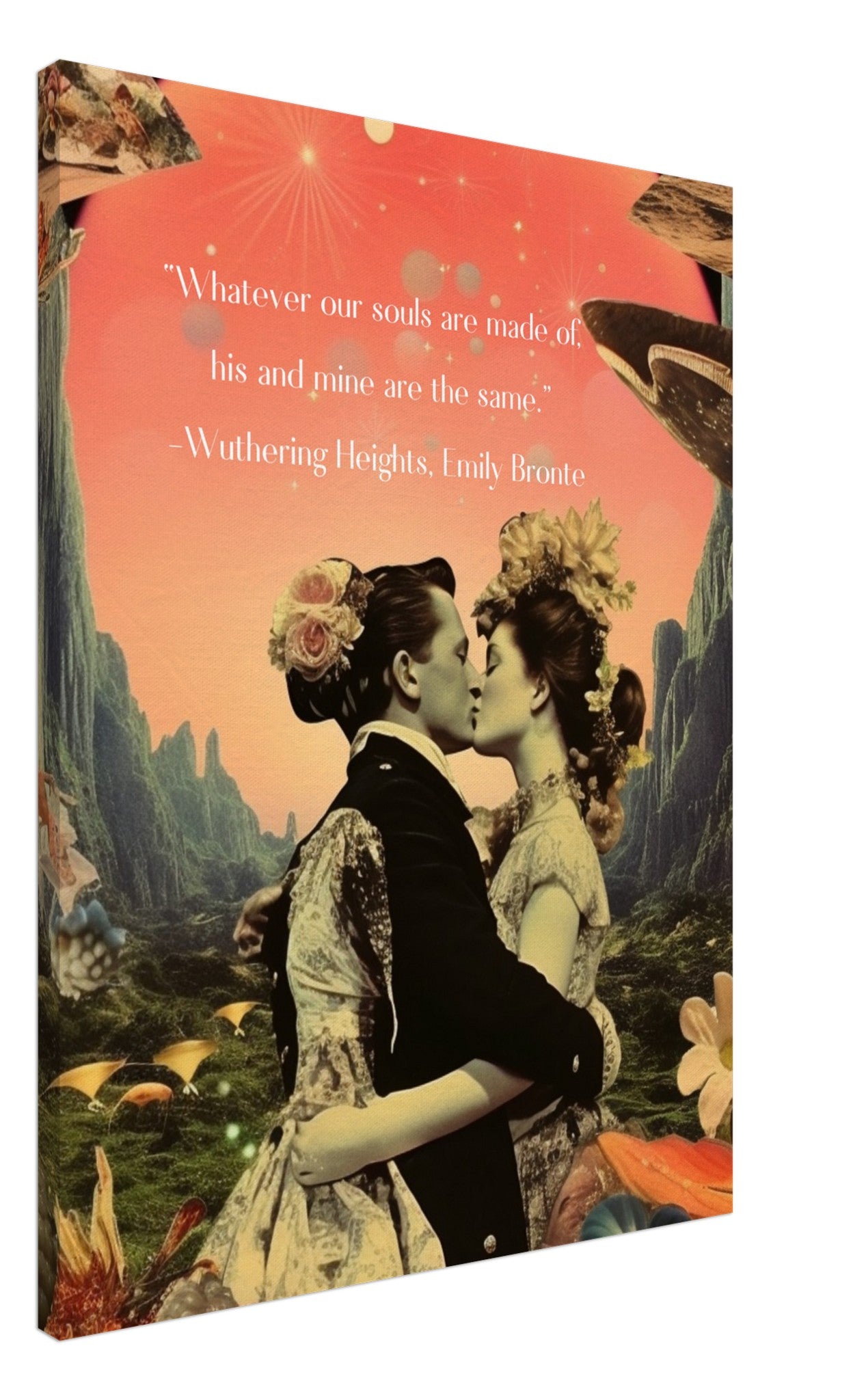 'Whatever our souls' from Wuthering Heights by Emily Bronte, Quote Canvas Art Print
