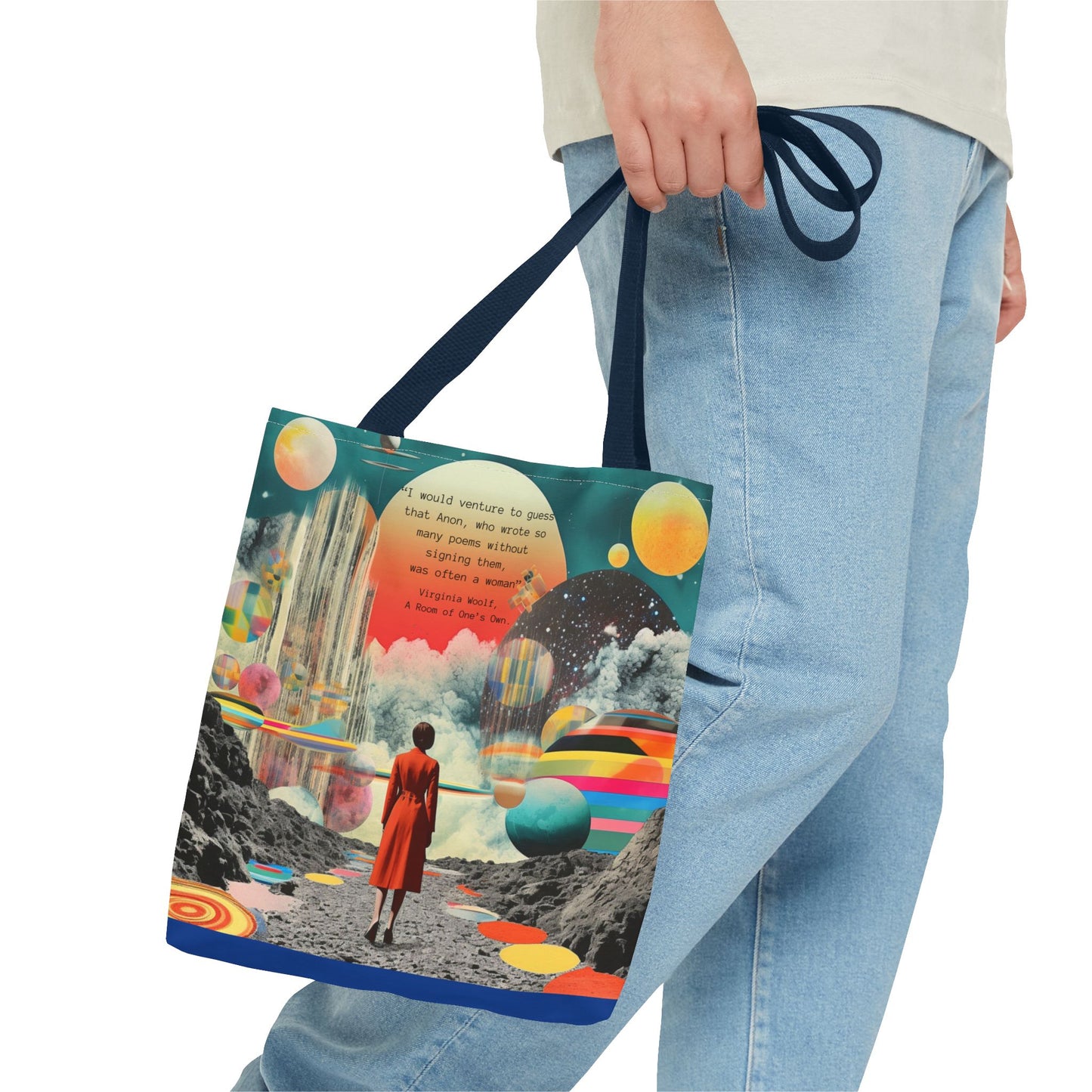 Virginia Woolf “Anonymous Was a Woman” Classic Literature Quote Tote Bag