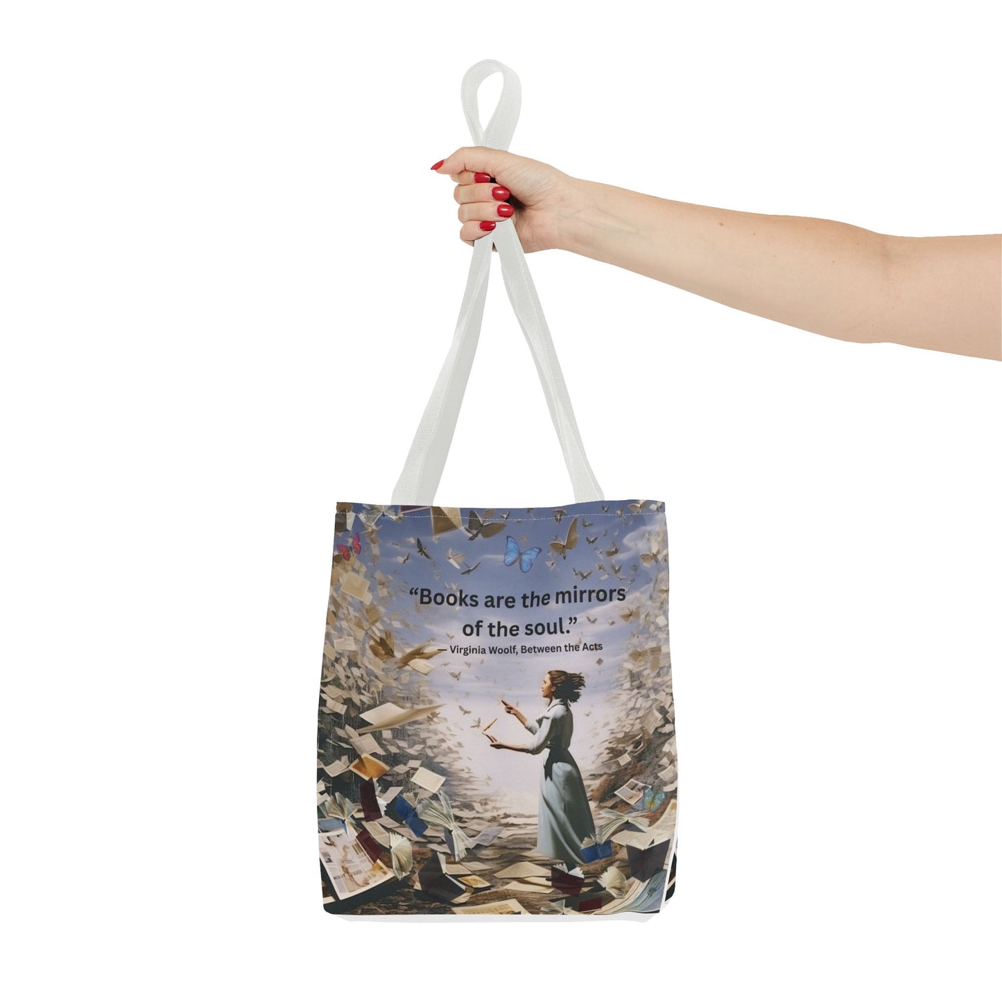 Virginia Woolf Quote Tote Bag – “Books are the mirrors of the soul.”