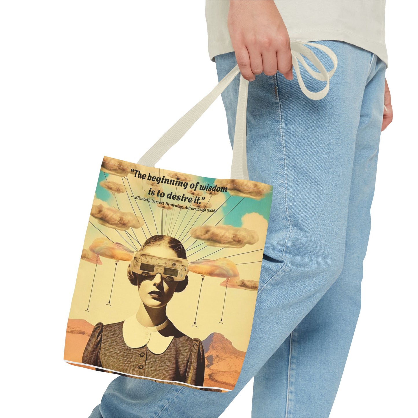 Inspirational Quote Tote Bag – "The Beginning of Wisdom"
